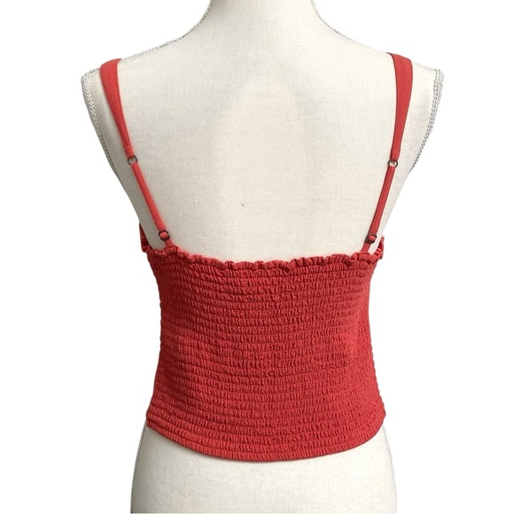 Abercrombie & Fitch Raspberry Sorbet Cropped Cami Sweetheart Neckline Size M - Picture 9 of 12